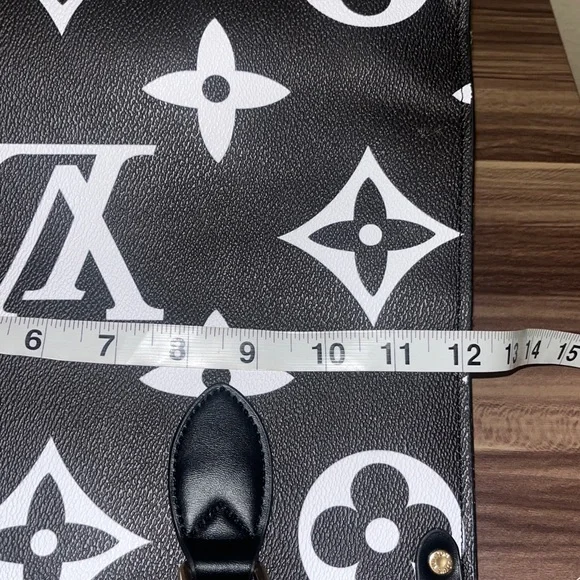 Inspired Monogram Black and White Tote - Picture 7 of 16